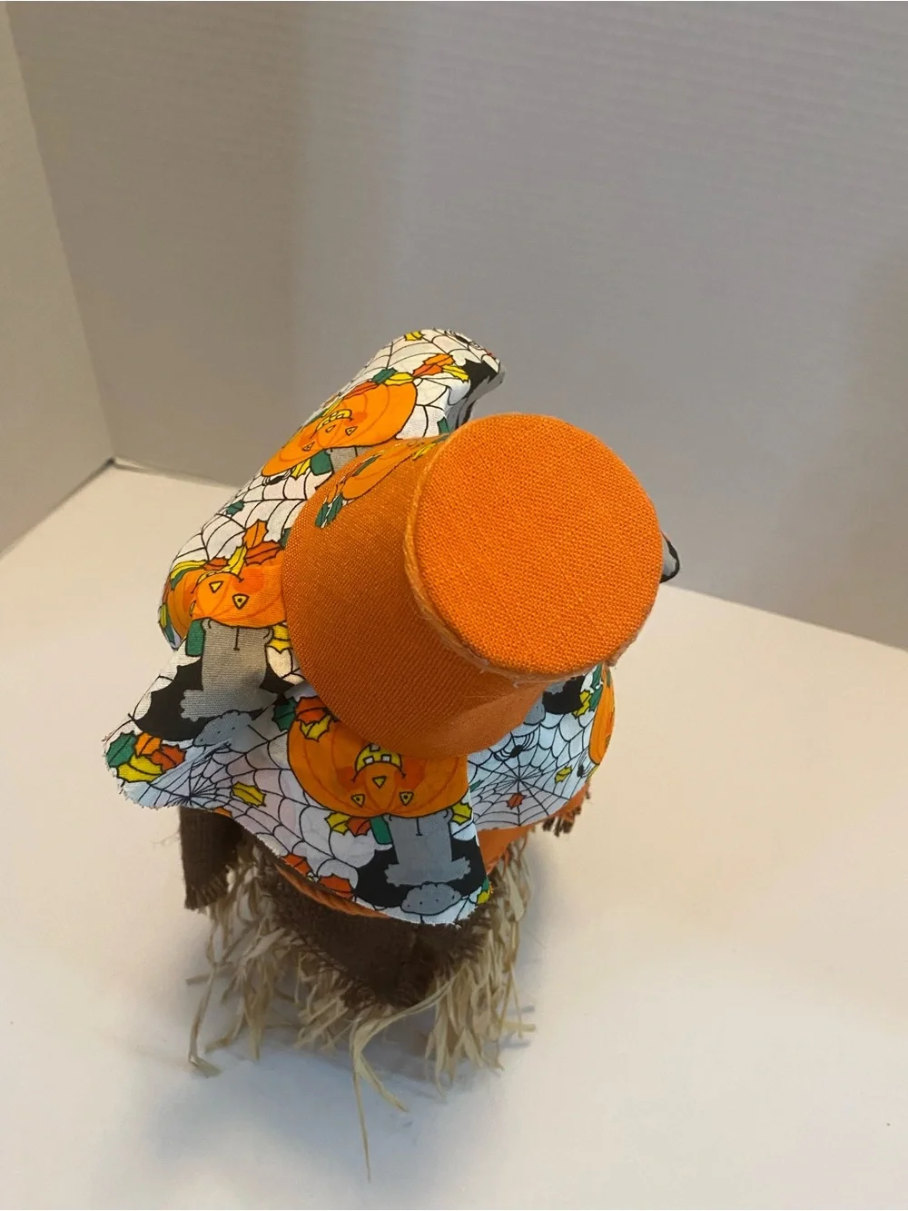 Scarecrow Harvest Decor Fabric Tabletop Decoration Fall Thanksgiving Straw
